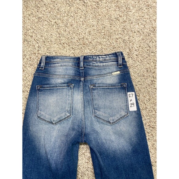 27 Kancan High Rise Distressed Paper Bag Waist Skinny - Picture 4 of 6